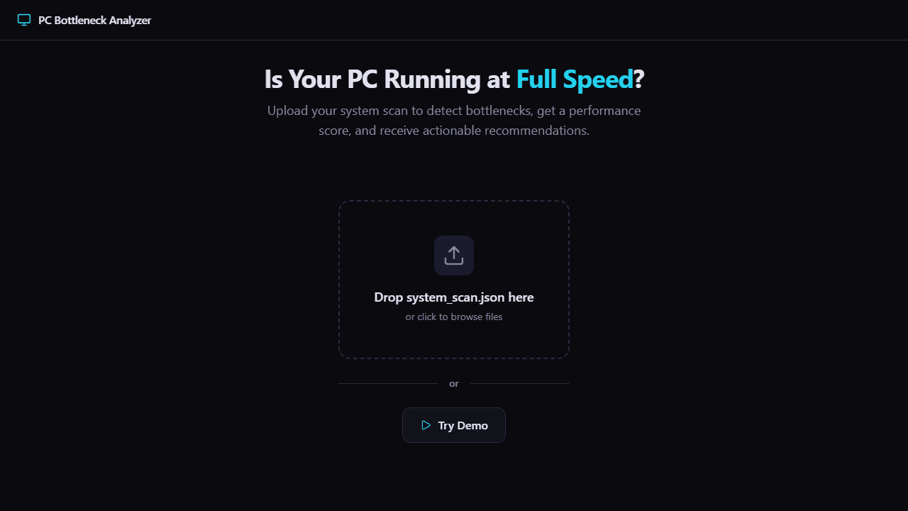 PC Bottleneck Analyzer